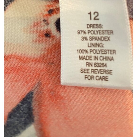 Dressbarn Floral Sleeveless Dress Size 12 - Picture 4 of 9